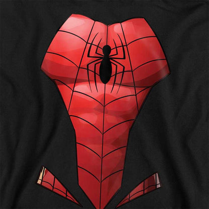 Black - Side - Spider-Man Childrens-Kids Costume Hoodie