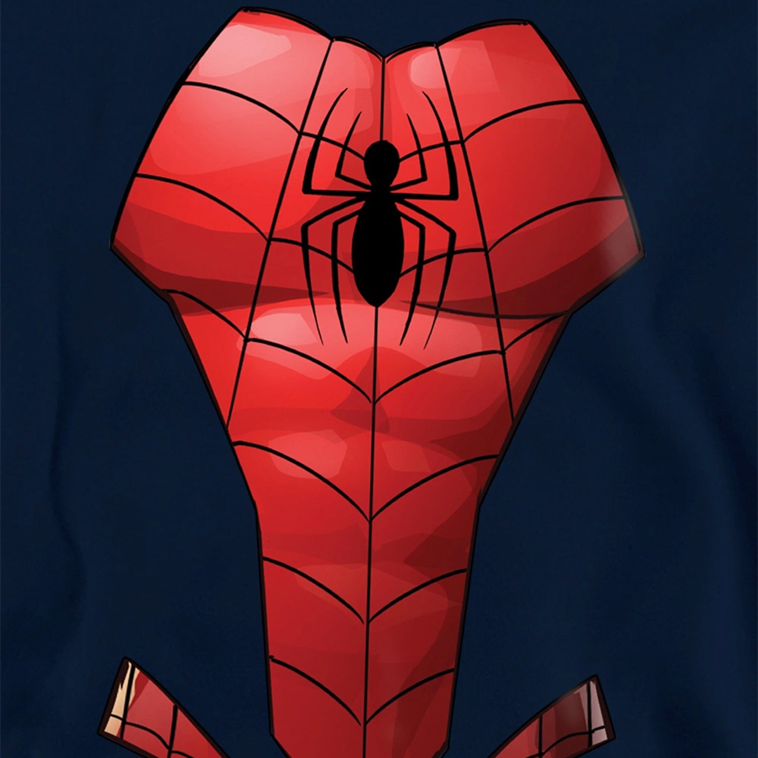Navy - Side - Spider-Man Childrens-Kids Costume Hoodie