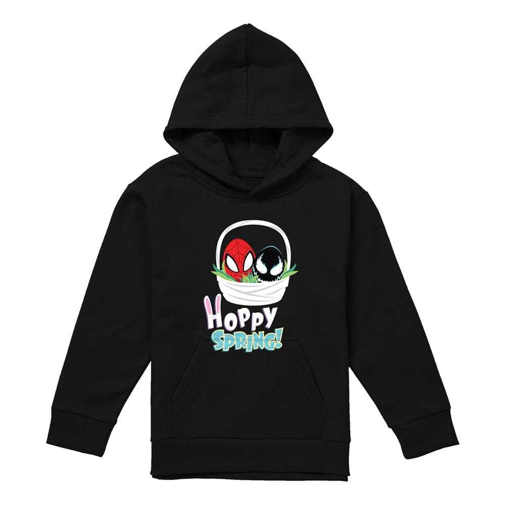 Black - Front - Spider-Man Childrens-Kids Hoppy Spring Hoodie