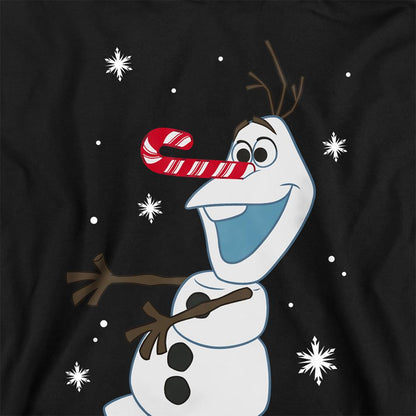 Navy - Back - Frozen Childrens-Kids Olaf Candy Cane Christmas Pullover Hoodie