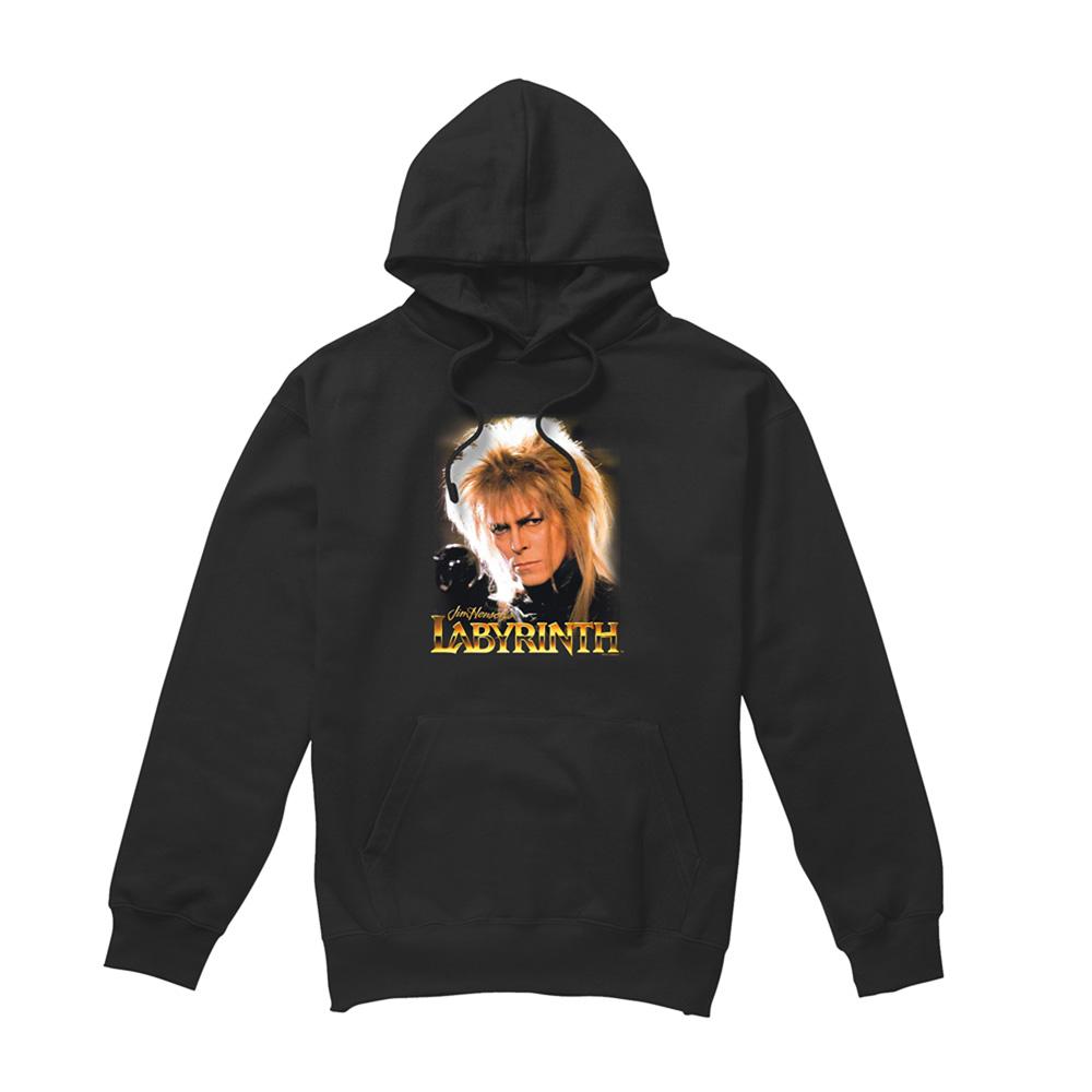 Black - Front - Labyrinth Unisex Adult Jareth The Goblin King Hoodie