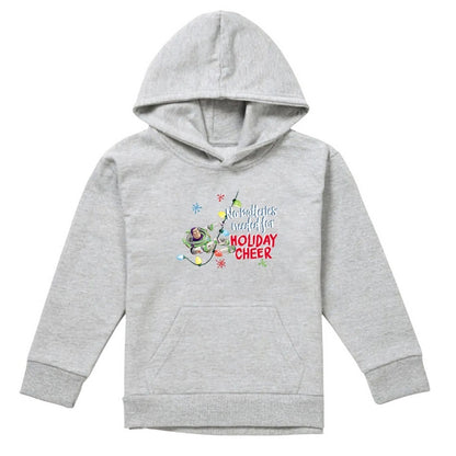 Athletic Heather - Front - Toy Story Childrens-Kids No Batteries Needed Holiday Cheer Buzz Lightyear Heather Christmas Pullover Hoodie