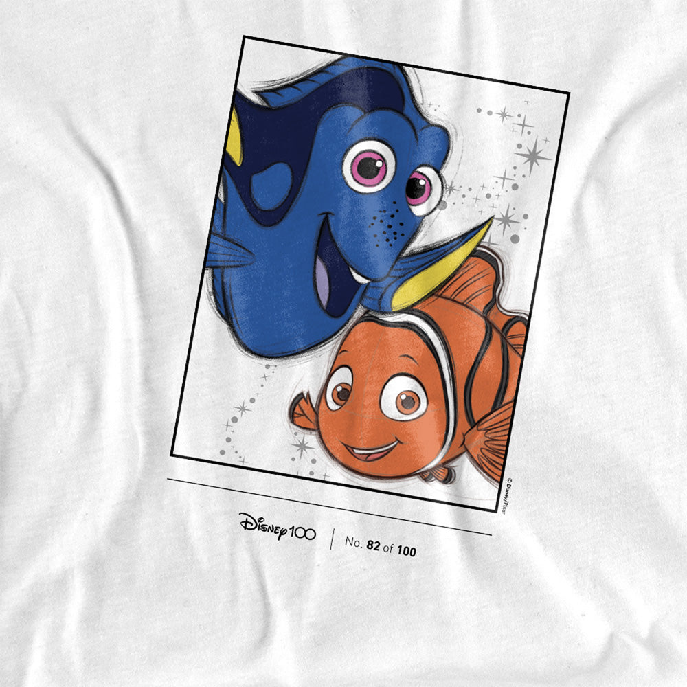 White - Back - Finding Nemo Childrens-Kids 100th Anniversary Dory T-Shirt