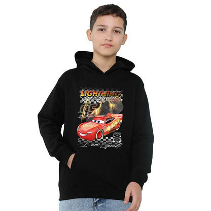 Black - Lifestyle - Cars Childrens-Kids I Am Speed Lightning McQueen Hoodie