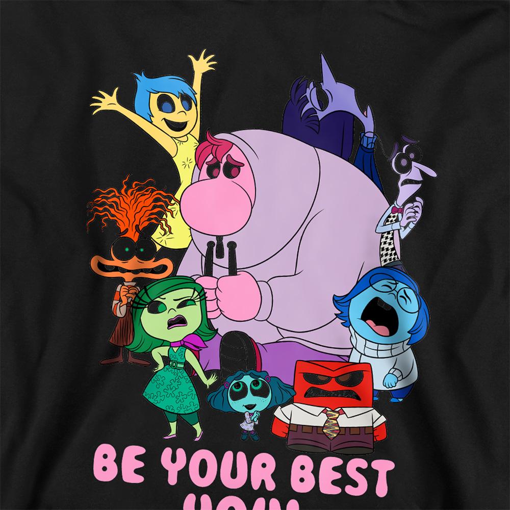 Black - Side - Inside Out 2 Childrens-Kids Be Your Best You Hoodie