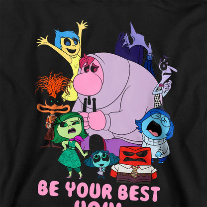 Black - Side - Inside Out 2 Childrens-Kids Be Your Best You Hoodie