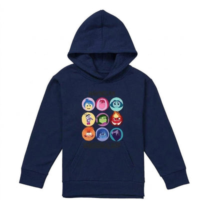 Navy - Front - Inside Out 2 Childrens-Kids Emotional Day Hoodie