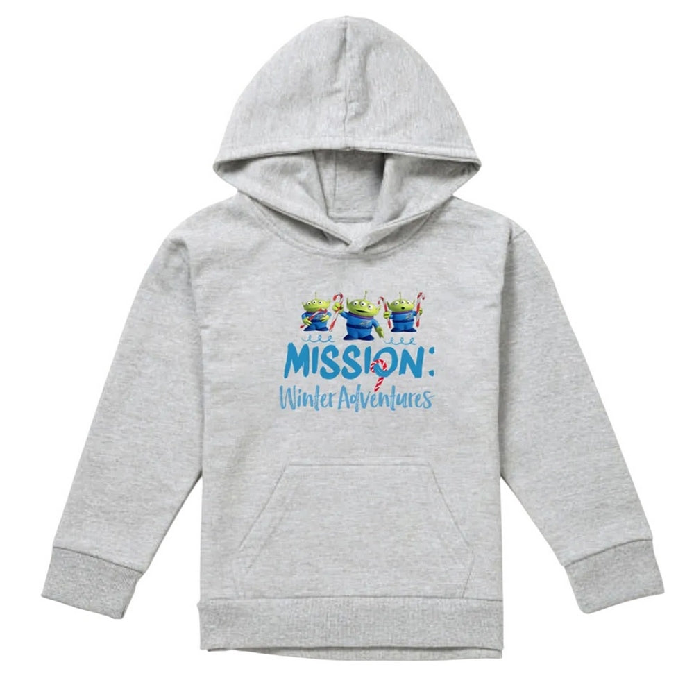Athletic Heather - Front - Toy Story Childrens-Kids Mission Winter Adventure Aliens At Christmas Aliens Heather Pullover Hoodie