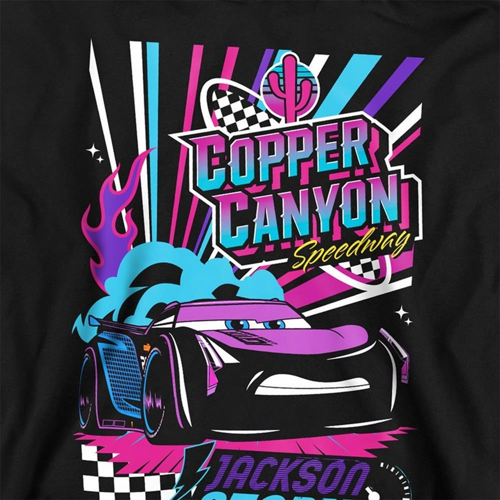 Black - Side - Cars Childrens-Kids Speedway Jackson Storm Hoodie