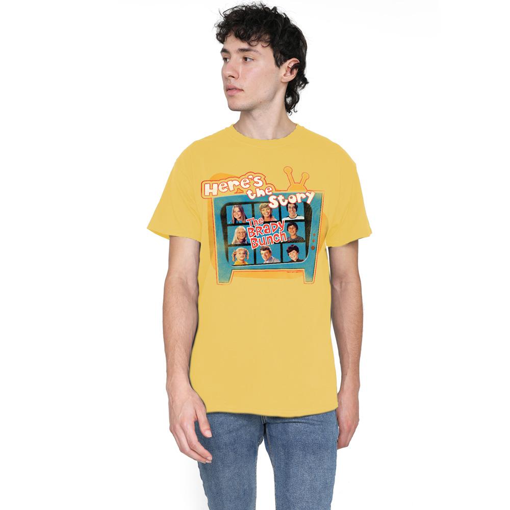 Banana Yellow - Lifestyle - The Brady Bunch Unisex Adult Heres The Story T-Shirt