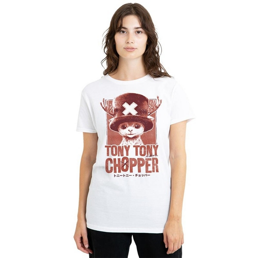 White - Lifestyle - One Piece Womens-Ladies Tony Tony Chopper Tonal T-Shirt