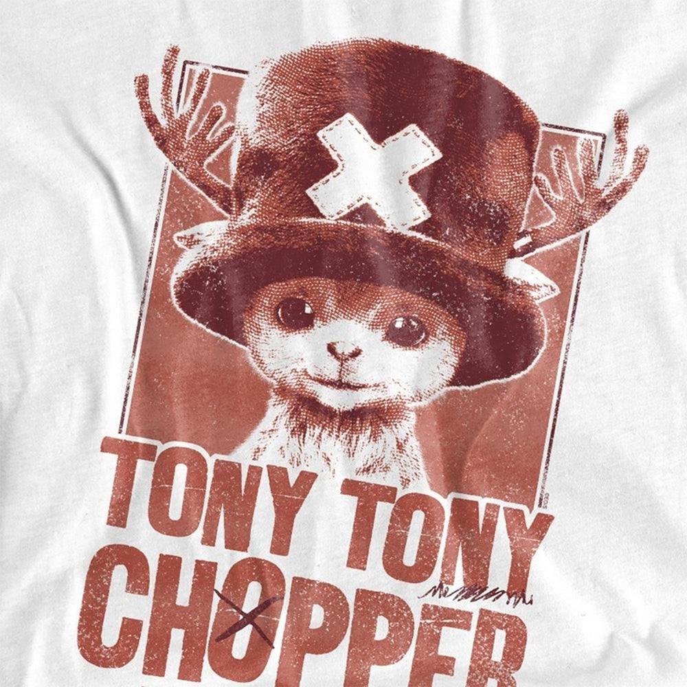 White - Side - One Piece Womens-Ladies Tony Tony Chopper Tonal T-Shirt