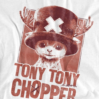 White - Side - One Piece Womens-Ladies Tony Tony Chopper Tonal T-Shirt