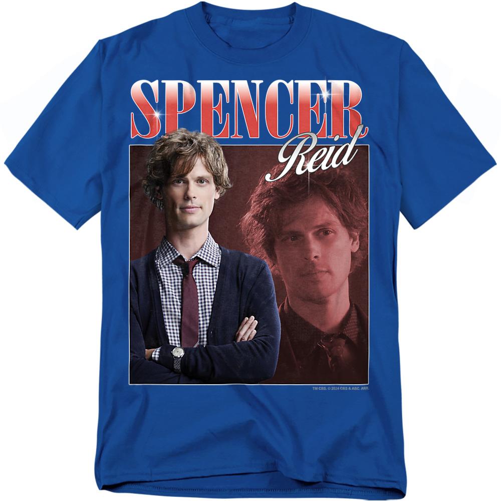 Royal Blue - Front - Criminal Minds Unisex Adult Spencer Reid Bootleg T-Shirt