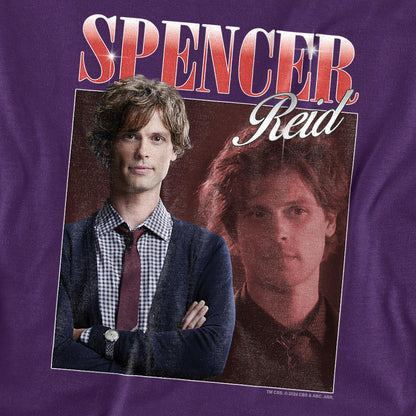 Purple - Side - Criminal Minds Unisex Adult Spencer Reid Bootleg T-Shirt