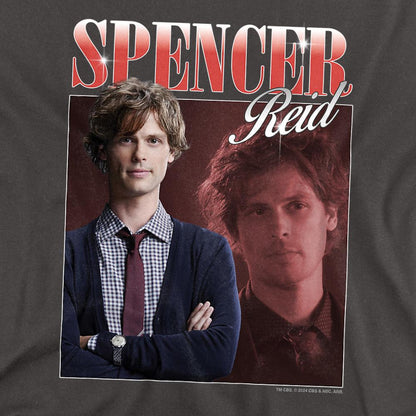 Charcoal - Side - Criminal Minds Unisex Adult Spencer Reid Bootleg T-Shirt