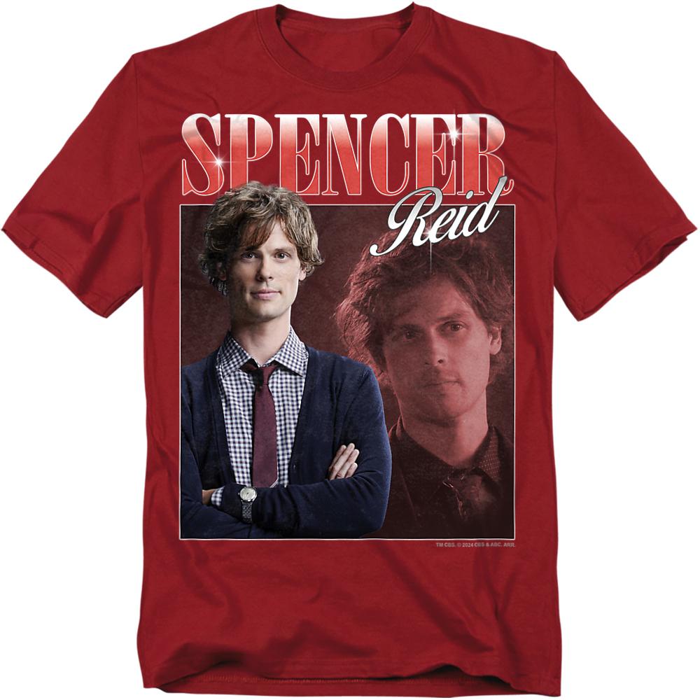 Cardinal - Front - Criminal Minds Unisex Adult Spencer Reid Bootleg T-Shirt