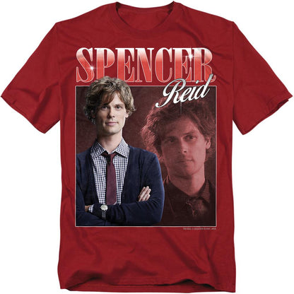 Cardinal - Front - Criminal Minds Unisex Adult Spencer Reid Bootleg T-Shirt