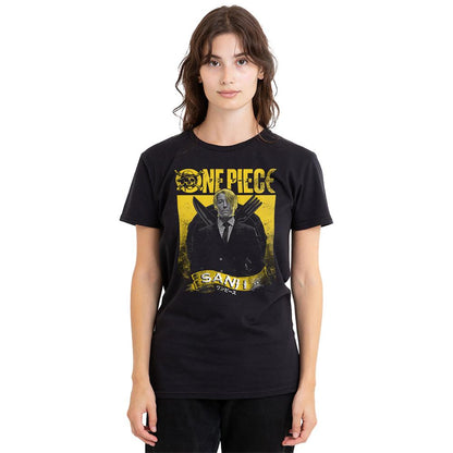 Black - Lifestyle - One Piece Womens-Ladies Sanji Etched T-Shirt
