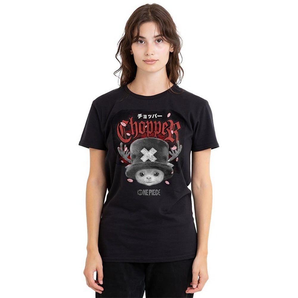 Black - Lifestyle - One Piece Womens-Ladies Tony Tony Chopper Metal T-Shirt