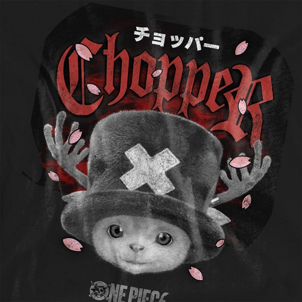 Black - Side - One Piece Womens-Ladies Tony Tony Chopper Metal T-Shirt