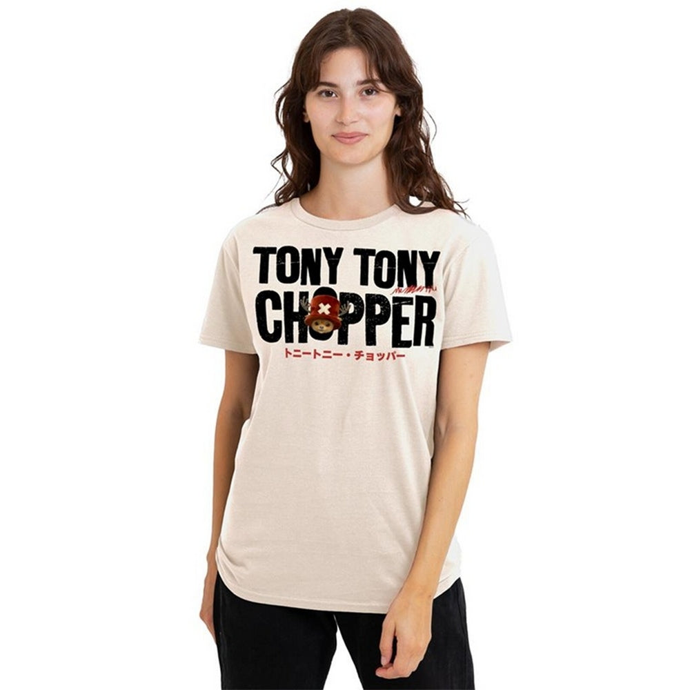 Natural - Lifestyle - One Piece Womens-Ladies Tony Tony Chopper Wordmark T-Shirt