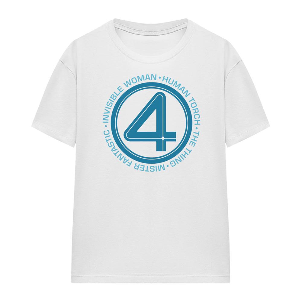 White - Front - Fantastic Four Womens-Ladies Superhero Team T-Shirt