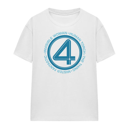 White - Front - Fantastic Four Womens-Ladies Superhero Team T-Shirt