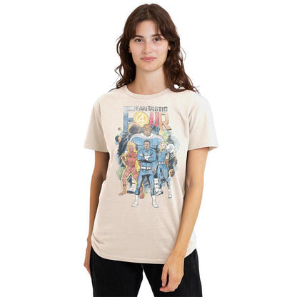Natural - Lifestyle - Fantastic Four Womens-Ladies Cosmic First Family T-Shirt