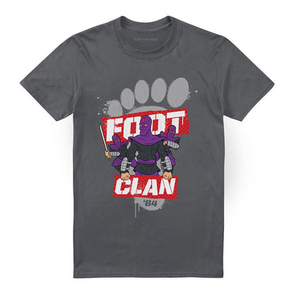 Charcoal - Front - Teenage Mutant Ninja Turtles Unisex Adult Foot Clan 84 T-Shirt