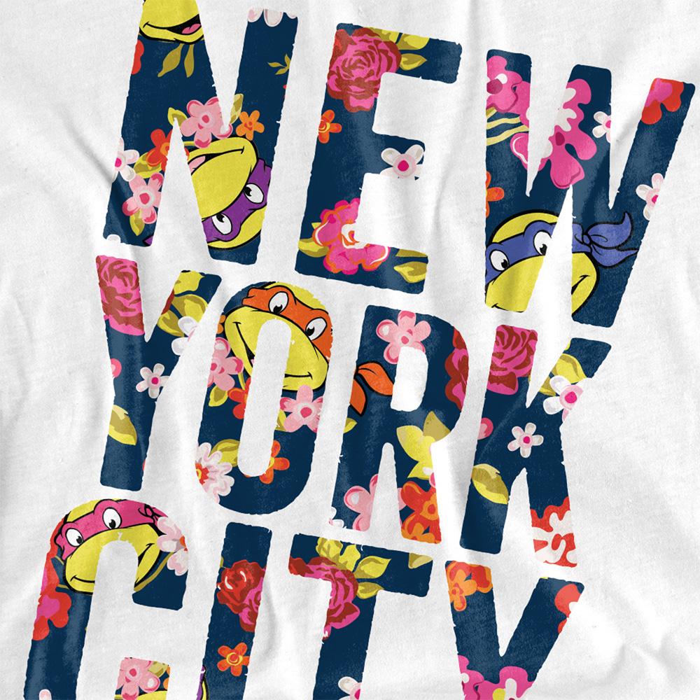 White - Side - Teenage Mutant Ninja Turtles Unisex Adult New York City Faces T-Shirt