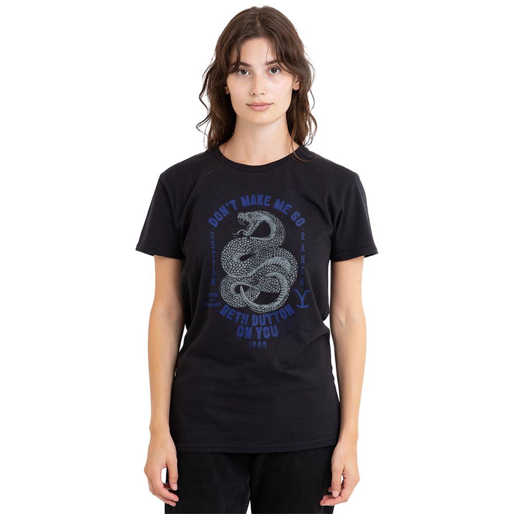 Black - Lifestyle - Yellowstone Womens-Ladies Dont Make Me Go Beth Dutton T-Shirt