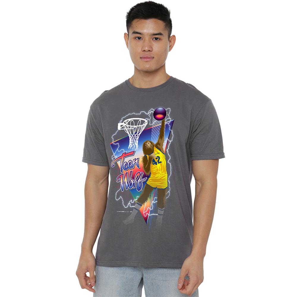 Charcoal - Lifestyle - Teen Wolf Unisex Adult Slam Dunk T-Shirt