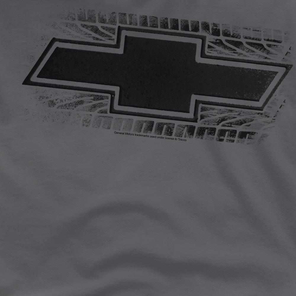 Charcoal - Side - Chevrolet Unisex Adult Bowtie Burnout T-Shirt