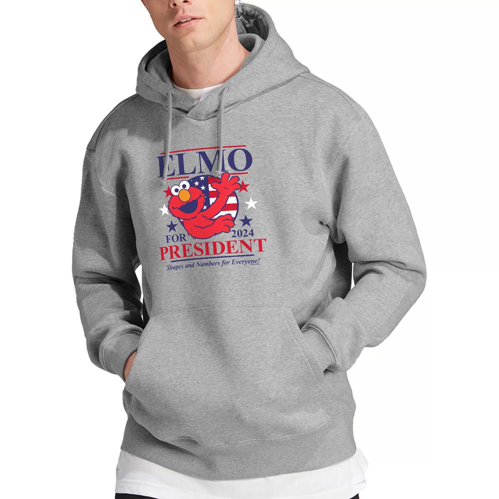 Athletic - Lifestyle - Sesame Street Unisex Adult For President 2024 Elmo Heather Hoodie