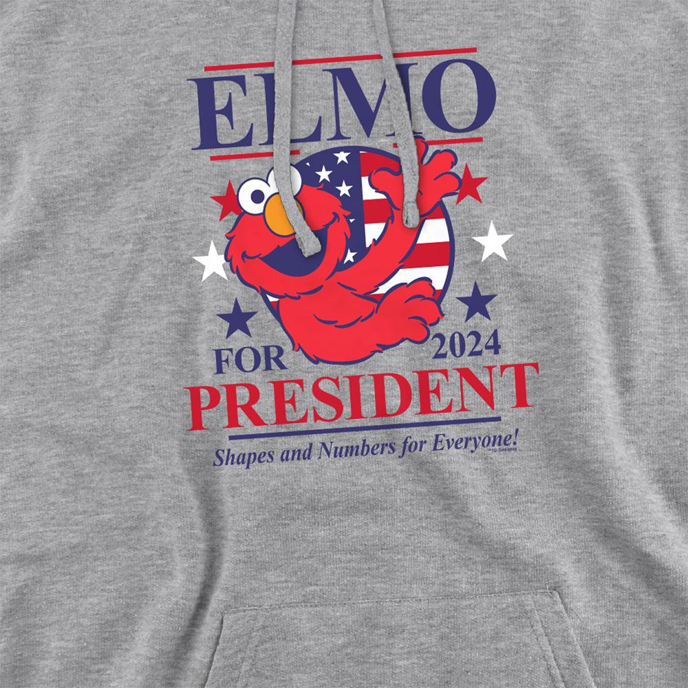 Athletic - Side - Sesame Street Unisex Adult For President 2024 Elmo Heather Hoodie