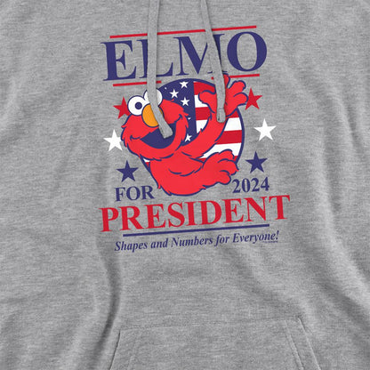 Athletic - Side - Sesame Street Unisex Adult For President 2024 Elmo Heather Hoodie