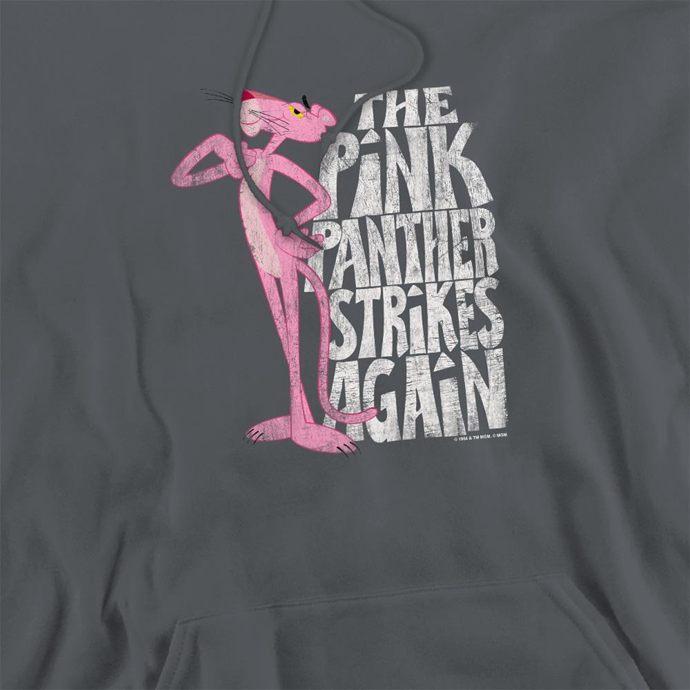 Charcoal - Side - Pink Panther Unisex Adult Strikes Again Hoodie