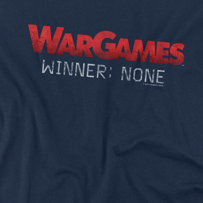 Navy - Side - WarGames Unisex Adult No Winners T-Shirt