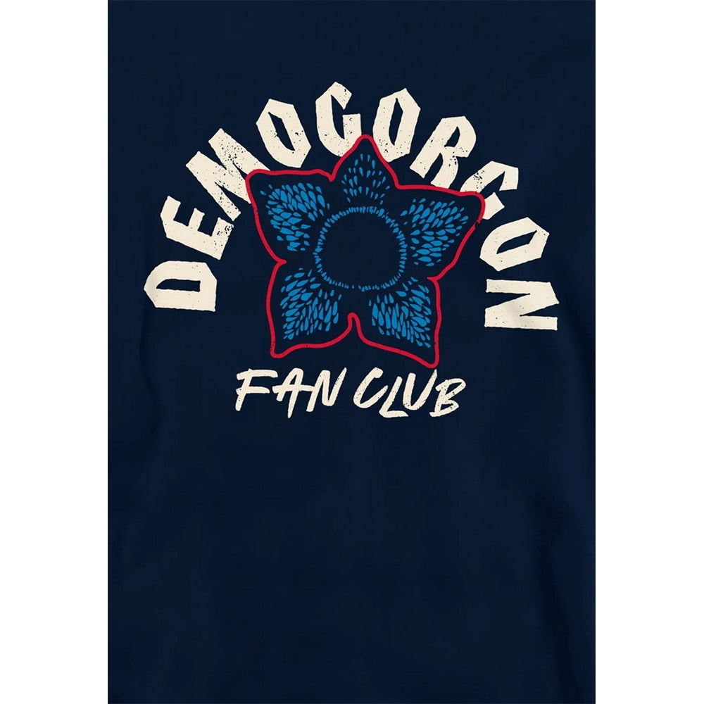 Navy - Side - Stranger Things Childrens-Kids Fan Club Demogorgon Pullover Hoodie
