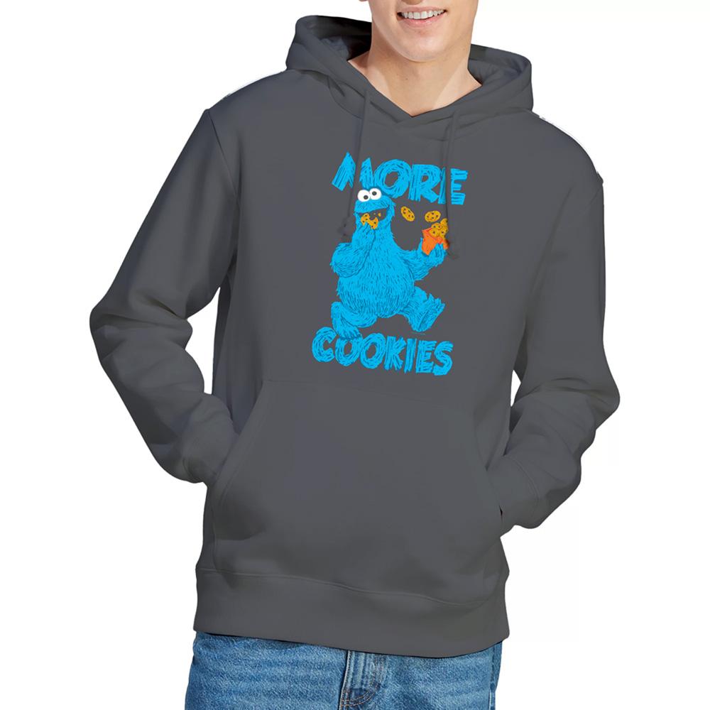 Charcoal - Lifestyle - Sesame Street Unisex Adult More Cookies Hoodie