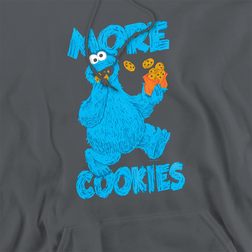 Charcoal - Side - Sesame Street Unisex Adult More Cookies Hoodie