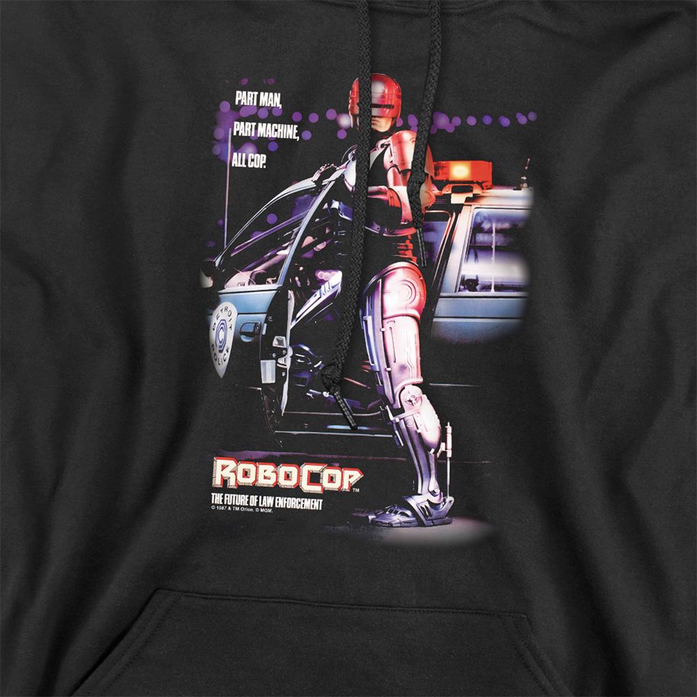 Black - Side - Robocop Unisex Adult Poster Hoodie