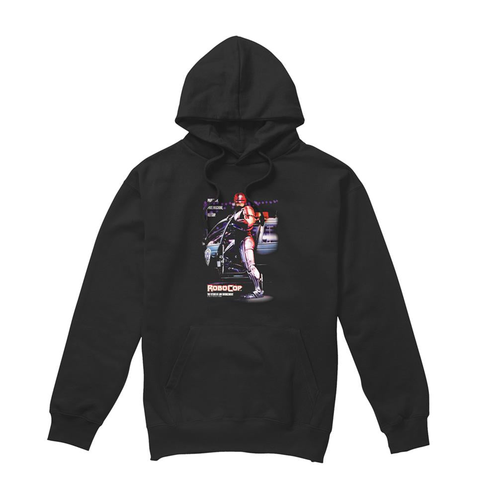 Black - Front - Robocop Unisex Adult Poster Hoodie