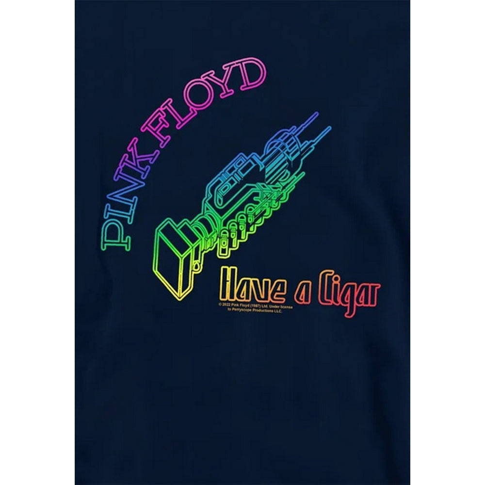 Navy - Side - Pink Floyd Childrens-Kids Have A Cigar Hoodie