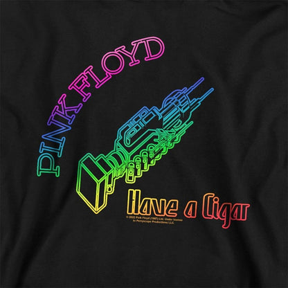 Black - Side - Pink Floyd Childrens-Kids Have A Cigar Hoodie