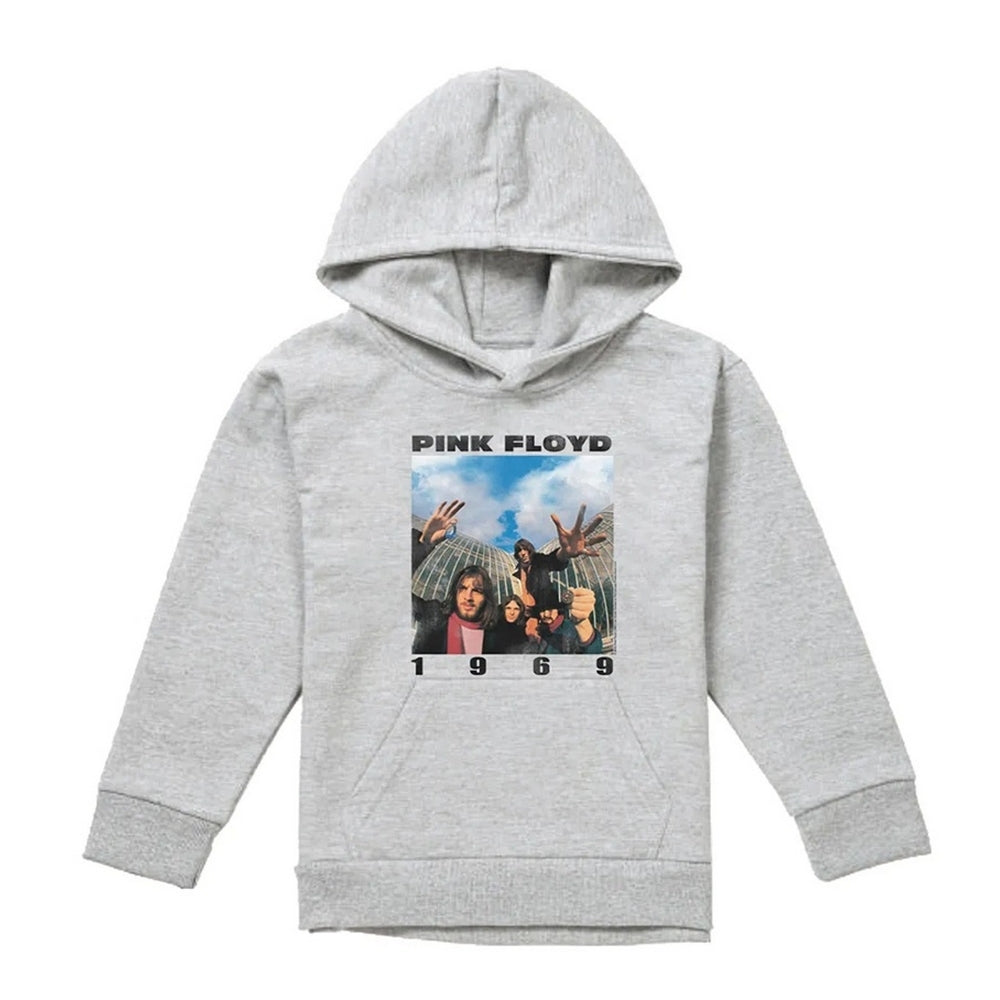 Athletic Heather - Front - Pink Floyd Childrens-Kids 1969 Group Shot Heather Hoodie