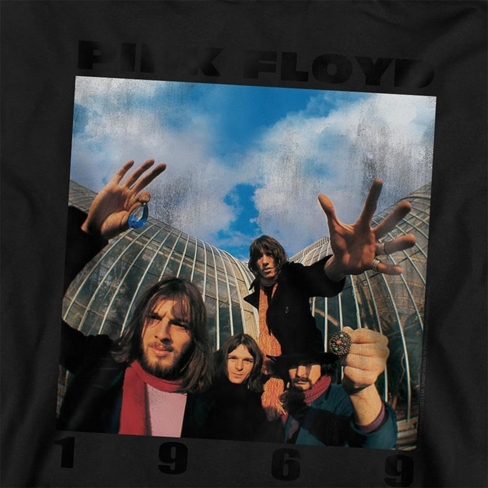 Black - Side - Pink Floyd Childrens-Kids 1969 Group Shot Hoodie