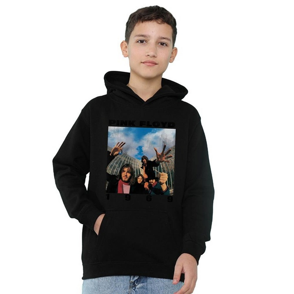 Black - Lifestyle - Pink Floyd Childrens-Kids 1969 Group Shot Hoodie