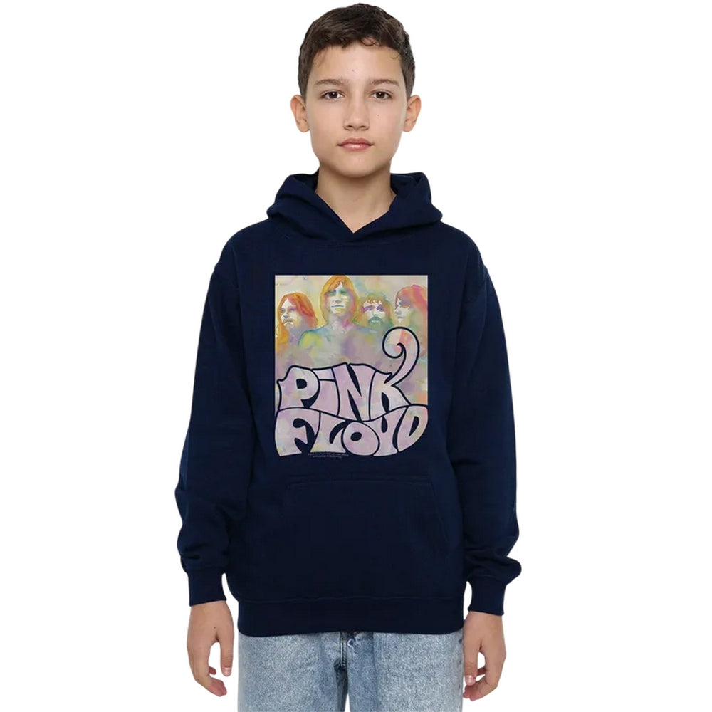 Navy - Lifestyle - Pink Floyd Childrens-Kids Water Color Band Hoodie